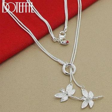 Imagem de Colar Feminino Com Pingente De Libélula Em Prata Esterlina 925, Corren