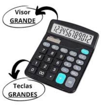 Imagem de Calculadora Grande de Mesa Escritório Visor Grande 12 Dígitos - kenko
