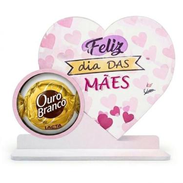 Imagem de Porta Bombom Coração Feliz Dia Mães Bombom Redondo Decoração Presente 