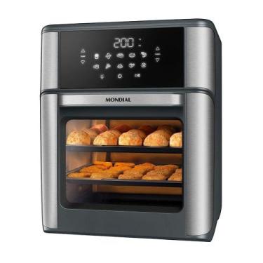 Imagem de Fritadeira Air Fryer Forno Oven 12L Mondial Cinza/inox 2000W AFON-12L-