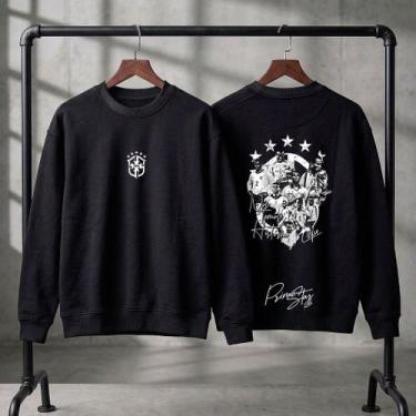 Imagem de Moletom do Brasil Careca Gola Redonda Algodão Inverno Frio Casual Prem