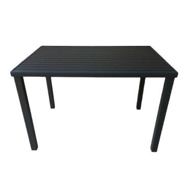 Imagem de Mesa Tampo Ripado Retangular 3.00x1.10m Alumínio Preto - Franfer