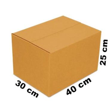 Imagem de Caixa de Papelão 40x30x25 cm M - 5 Caixas Novas Transporte Resistente 