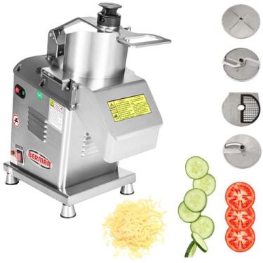 Imagem de Processador de Alimentos Industrial 7 Discos Inox Disco de Cubo 8 mm e