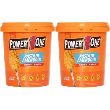 Imagem de Kit 2X Pasta de Amendoim Integral Crocante - 500g - Power One