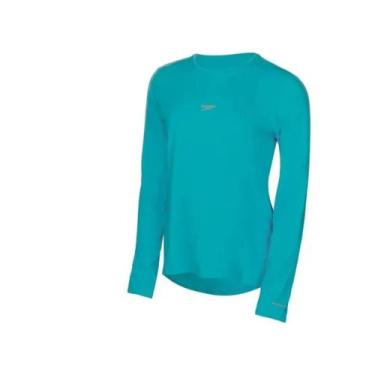 Imagem de Camiseta Speedo Uv Protection Feminina 71341, Azul, Piscina, GG