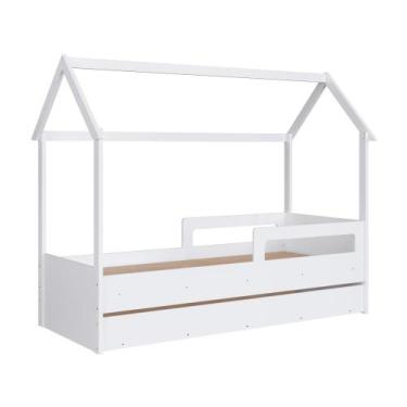 Imagem de Cama Infantil Montessoriana Com Colchão Auxiliar Branca - Completa Móv