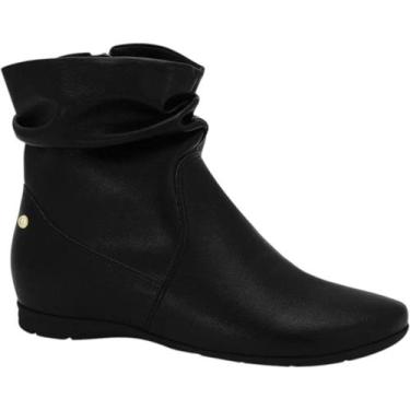 Imagem de Bota Comfort Flex Rasteira Cano Medio Feminino - Comfortflex, Preto, 3