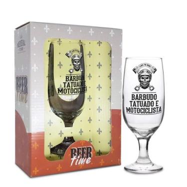 Imagem de Taça Cerveja Barbudo Tatauado e Motocilista cx presente - Nadir Figuei
