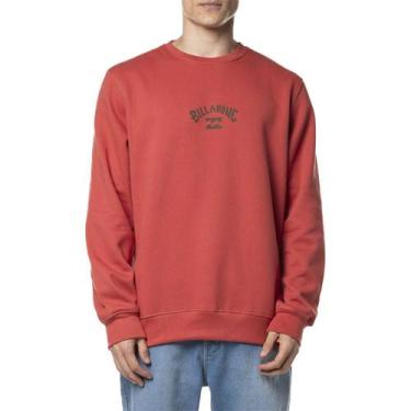 Imagem de Moletom Billabong Careca Mid Arch 280G WT24 Masculino Telha, GG, Laran
