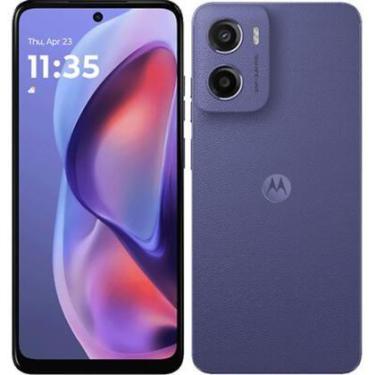 Imagem de Smartphone Motorola Moto E15 Roxo 64GB - Tela 6.67", Bateria 5200mAh, 