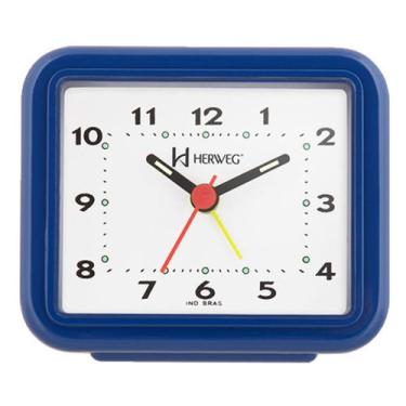 Imagem de Relógio Despertador Quartz Original 1 Ano De Garantia, Azul