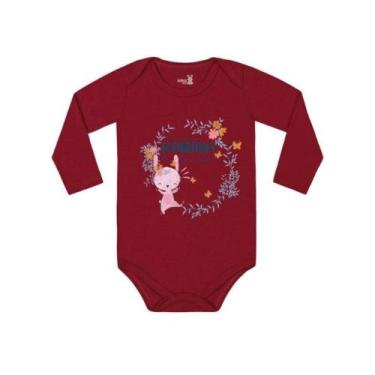 Imagem de Body bebê menina manga longa rosa ref 9404 - Kiko, G, Marsala
