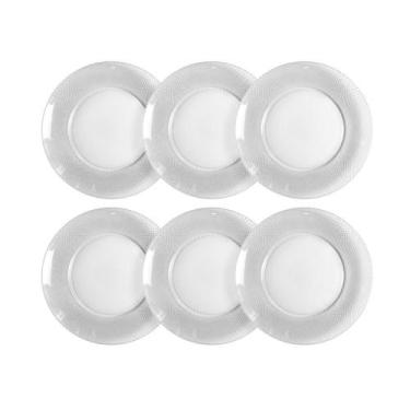 Imagem de Conjunto de Pratos de Sobremesa Gema Plus de Vidro 19cm - Durax, 6 peç