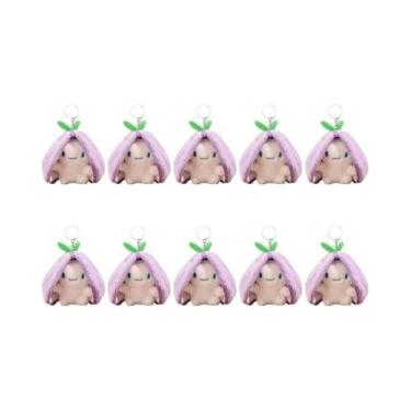 Imagem de Chaveiro De Pelúcia Fofo De Morango Coelho Fruta Animal, Pingente De B