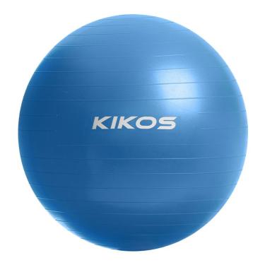 Imagem de Bola de Ginástica 65cm para Pilates Alongamento e Treinamento Funcional Antiestouro Azul Kikos