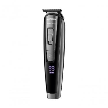Imagem de Aparador de Pelos Mondial Praticgroom BG-09 Uso Corporal Lâmina Aço Inoxidável sem Fio Resistente à Água Preto Bivolt