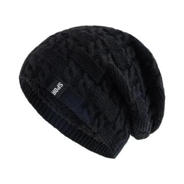 Imagem de Gorro Feminino De Inverno Com Forro De Lã, Quente, Casual, Tricotado, 