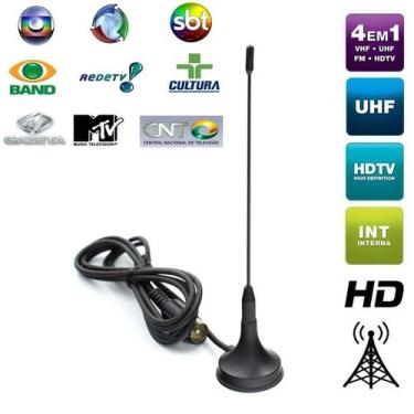 Imagem de Antena Magnética de Tv Digital Portátil Ótima para Levar em Viagens e 