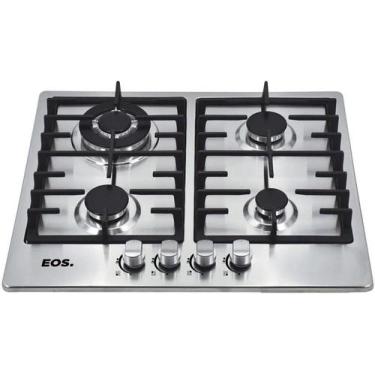 Imagem de Fogão Cooktop a Gás 4 Bocas EOS Inox ECG04 Bivolt, Bivolt