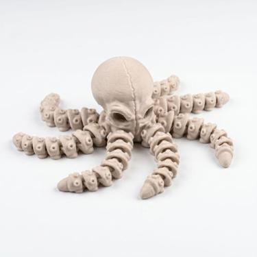 Imagem de Polvo Articulado Caveira 3D Flexível Premium - Presente e Decoração Cr
