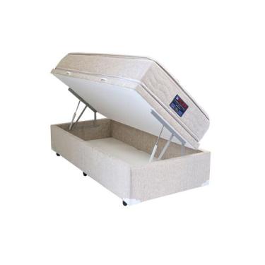 Imagem de Cama Box Baú com Colchão Solteiro Flex Tenerife - 088x188 - Simmons