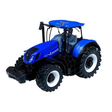 Imagem de Miniatura Trator New Holland T7.315 HD Burago 1,40 Metal Pneus Borrach