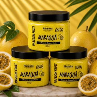 Imagem de Kit 3 Esfoliante Rosto e Corpo 300g Diversas Fragrancias Pele Macia e 