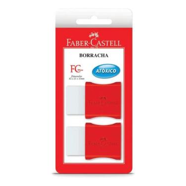 Imagem de Borracha Faber-Castell FC Max Branca Cartela com 2 Unidades - FABER CA