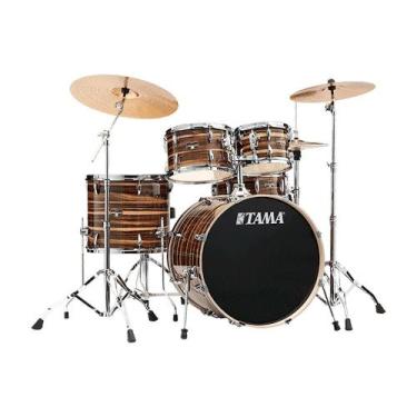 Imagem de Bateria Tama Imperialstar IP50H6W-CTW Coffee Teak Wrap 5 Peças C/ Ferr