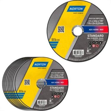 Imagem de Disco Nort.Inox 4.1/2X1,0 Standard - Kit C/12 UN - NORTON