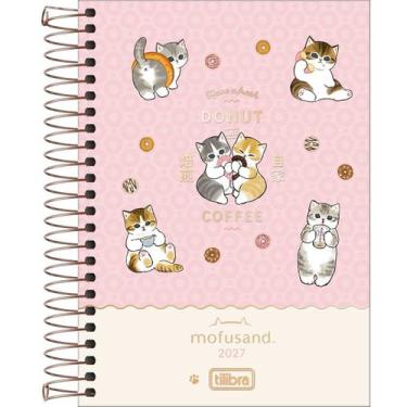 Imagem de Agenda Espiral Diária 129x187cm Mofusand 2027 6 gatinhos