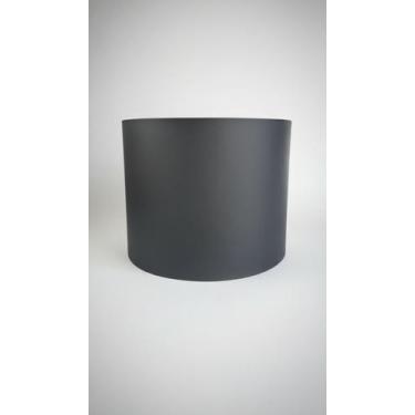 Imagem de Cúpula Abajur Cilindrica 25cm Preta Tecido - Congratulations Store