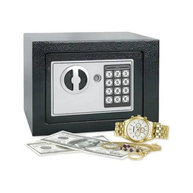 Imagem de Cofre Digital Startools com Teclado LCD e Abertura por Senha e Chave Preto 23CM