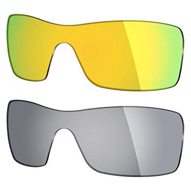 Imagem de Mryok 2 pares de lentes polarizadas de substituição para óculos de sol Oakley Batwolf – Opções