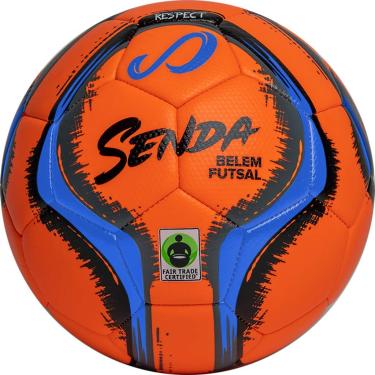 Imagem de SENDA Bola Belem Training Futsal, certificação Fair Trade Certified, laranja/azul/cinza/preto, tamanho 4 (idades acima de 13 anos)