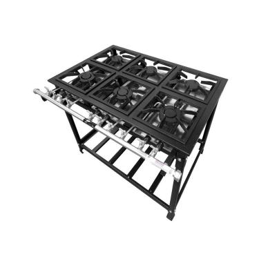 Imagem de Fogão Industrial 6 Bocas Baixa Pressão - Fundiferro