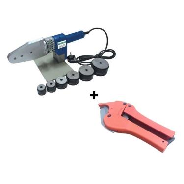 Imagem de Kit Termofusora 220v 800w com 6 Bocais + Tesoura Corta Tubos Ppr Topfusion