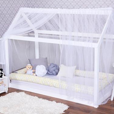 Imagem de Mosquiteiro Para Cama Montessoriana Tule Branco 2,00 X 1,70