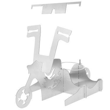 Imagem de Suporte de lata de cerveja de a?o inoxid¨¢vel de grau aliment¨ªcio,suporte de frango port¨¢til com anel de suporte de cerveja, para reuni?o de fam¨ªlia, suprimentos para churrasco, Suporte de frango