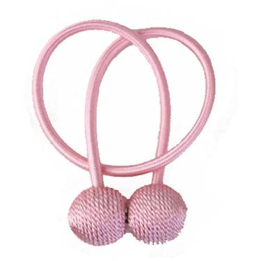 Imagem de peça cortina magnética tieback suporte de gancho fivela clipe cortina tieback poliéster acessórios decorativos para casa, rosa