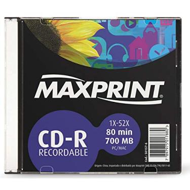 Imagem de MÍDIA CD-RW Regravável MAXPRINT - 700 MB - 80 MIN - 12X - Slim