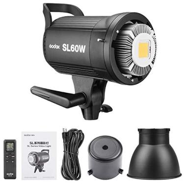 Imagem de Godox SL60W SL-60W Dimmable Continuous Output Lighting CRI95+ Qa>90 5600±300K Adjustable Daylight Studio LED Video Light Lamp w/ Controller + Bowens Mount for Video Recording Wedding Outdoor Shooting