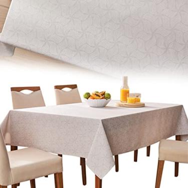 Imagem de Toalha de Mesa Retangular 8 Lugares Lepper Super Pratica Copacabana 155x250cm, Bege