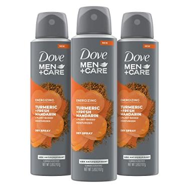 Imagem de Dove Desodorante masculino antitranspirante spray seco para homens açafrão e mandarina fresca 48 horas proteção contra suor e odor 108 g 3 unidades