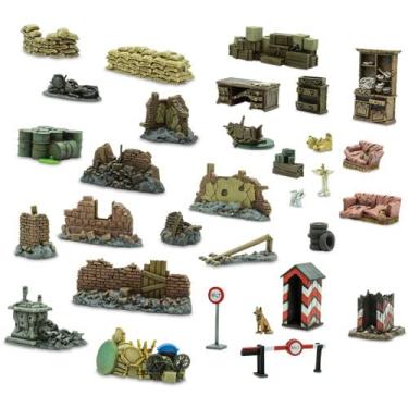 Imagem de WarLord Bolt Action Battlefield Debris 1:56 WWII Military Wargaming Plastic Model Kit 402010002