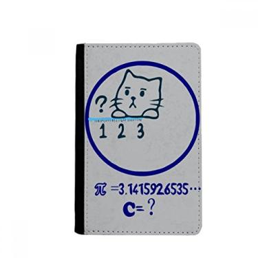 Imagem de Porta-passaporte Ilustração de Gato Problema de Matemática Círculo Notecase Burse Capa Carteira Bolsa para Cartão, Multicolor
