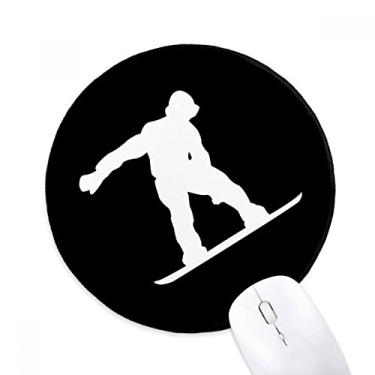 Imagem de Mouse pad esportivo Jumping Skateboarding com contorno preto para computador