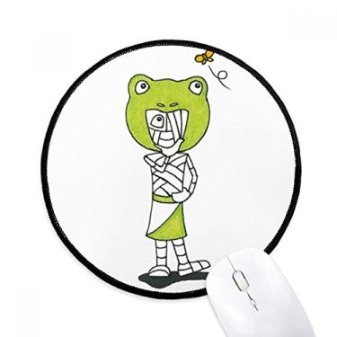 Imagem de DIYthinker Egypt Mummy Horus Frog Hat Mouse Pad Desktop Office Tapete Redondo para Computador