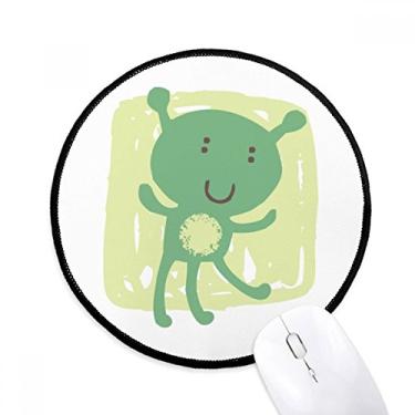 Imagem de DIYthinker Universo e alienígena grafite alienígena mousepad desktop escritório tapete redondo para computador